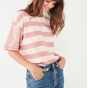 BDG striped pink tee